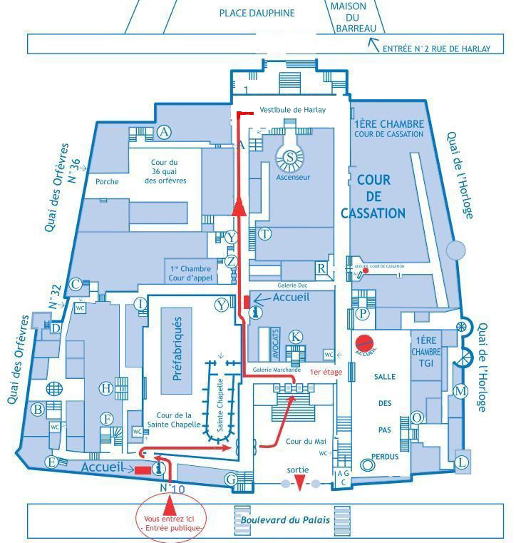 Le Palais de Justice, en temps normal